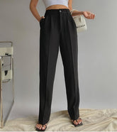 Lizakosht Spring New Office Lady High Quality Elegant Casual Fashion Wide Leg Woman Female Pants Hot Sales